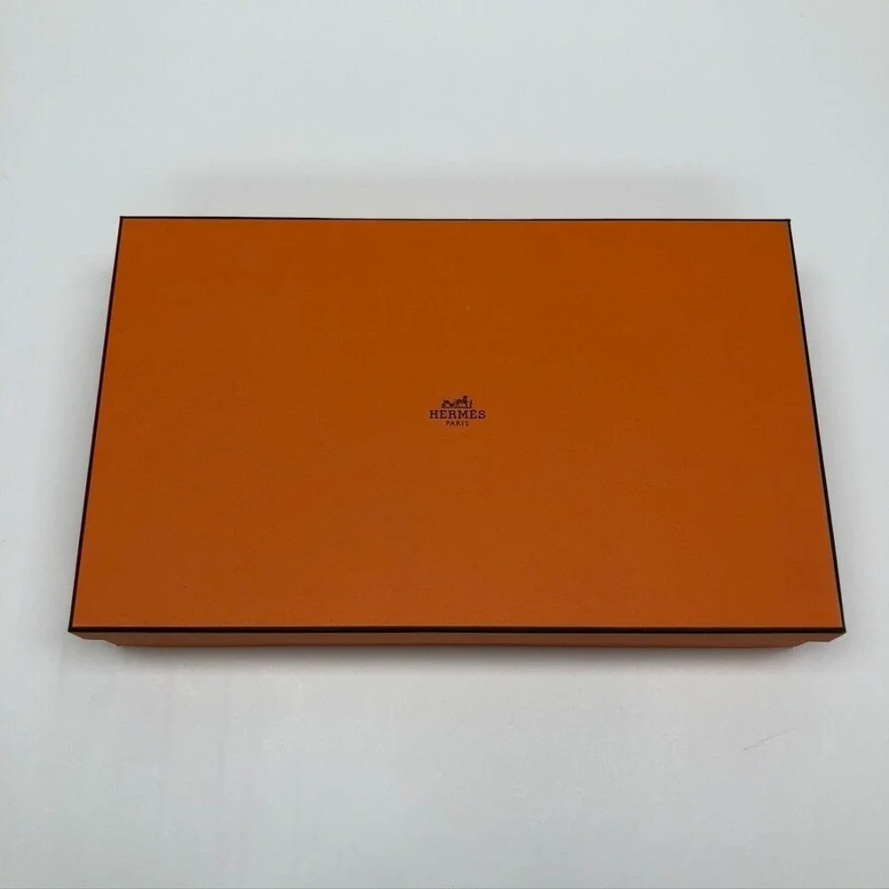 Authentic Hermes Orange Storage Gift Box Empty 9.5x15x2.5 Medium Rectangle